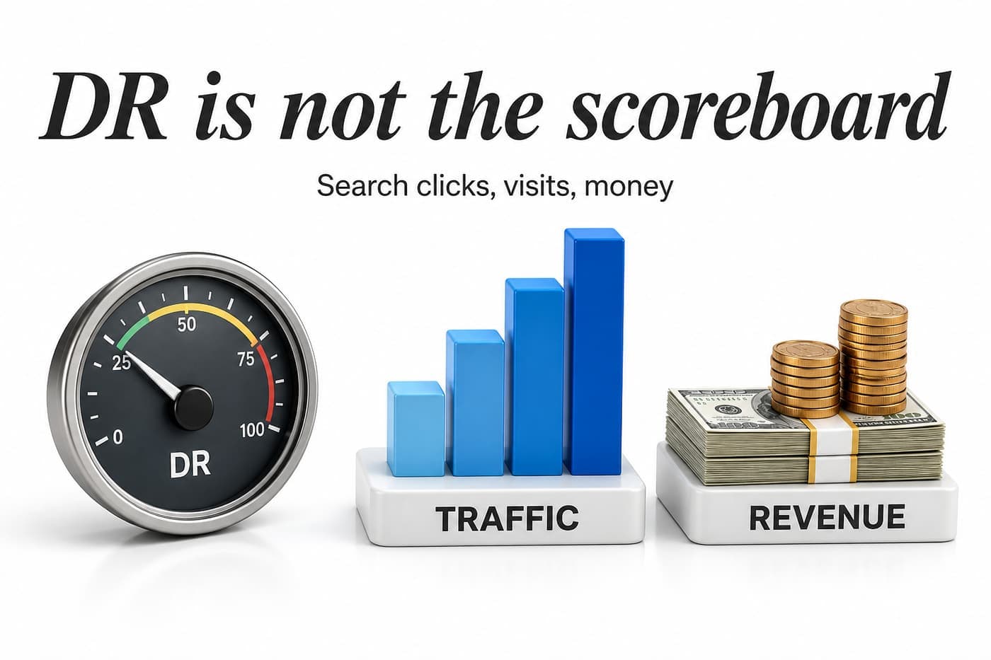 Domain Rating vs Traffic vs Revenue: What Actually Matters