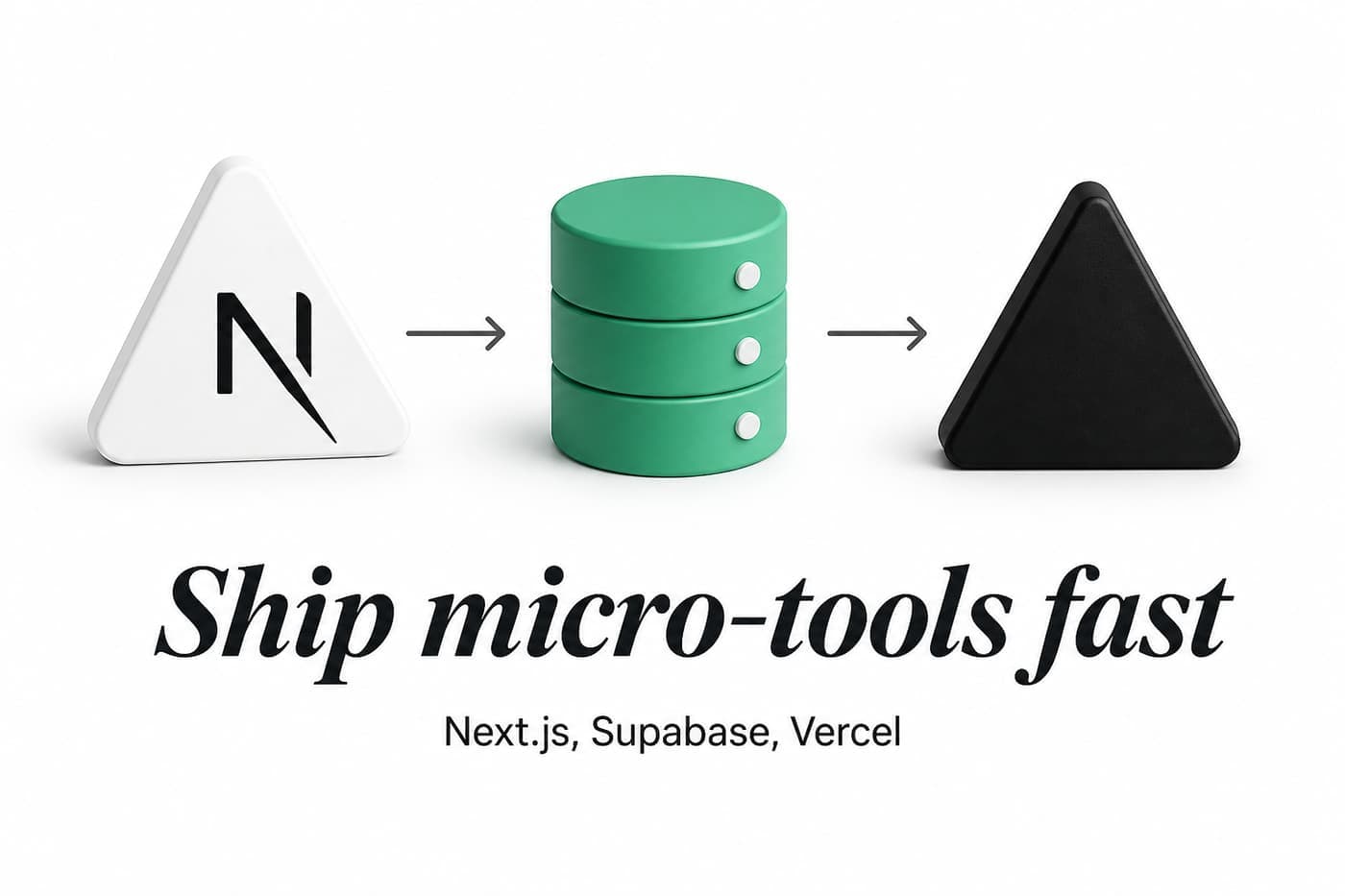 How I Ship Micro-Tools With Next.js, Supabase, and Vercel